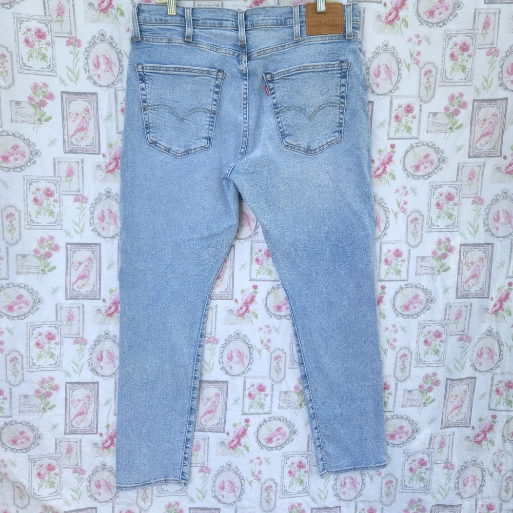 Levi's 512 Slim Tapered Jeans Men's Light Wash Blue Denim Stretch Size 38x32